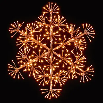 1.2m Rose Gold Starbrust Snowflake
