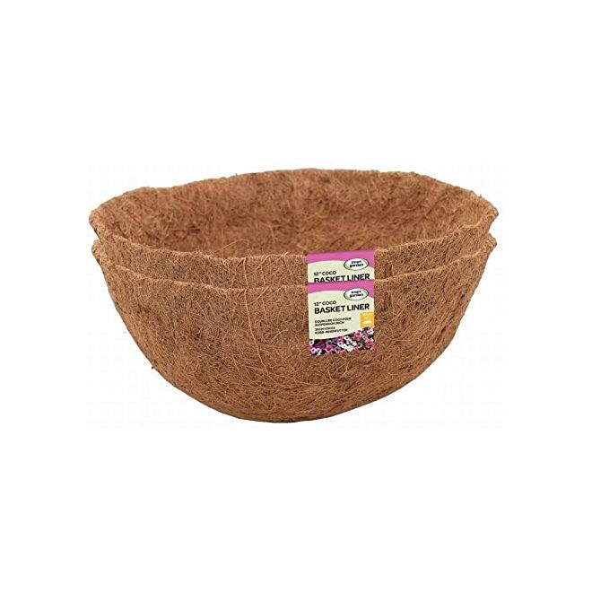 12" Basket Coco Liner - Twin Pack Display