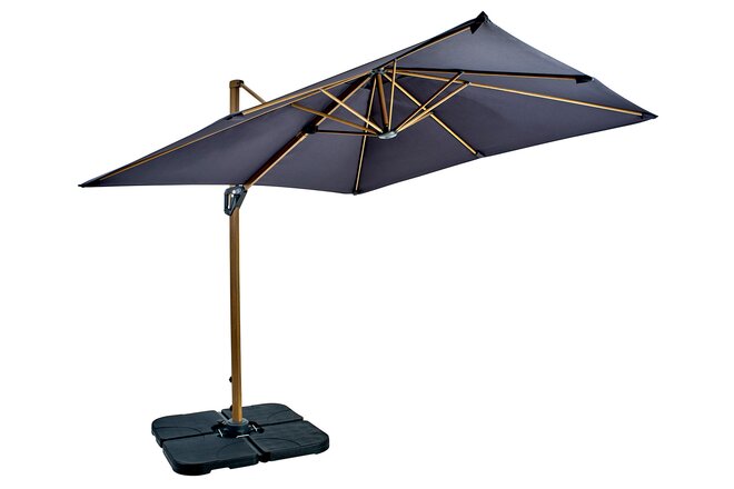 2.5m Aegean Folie Cantilever Parasol - Dark Grey - image 1