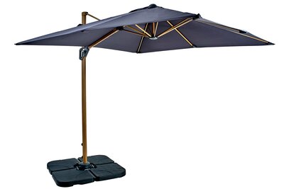 2.5m Aegean Folie Cantilever Parasol - Dark Grey - image 3