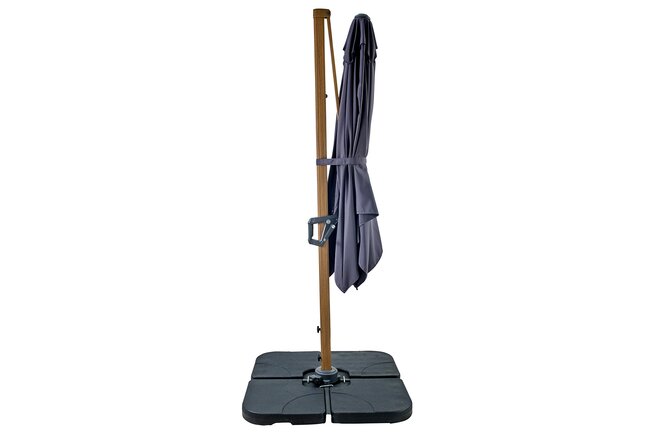 2.5m Aegean Folie Cantilever Parasol - Dark Grey - image 5