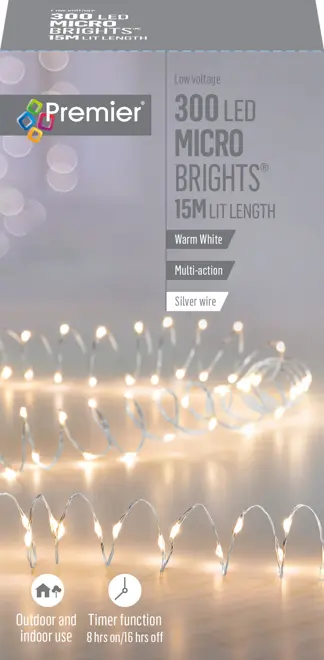 300 LED Microbrights - White