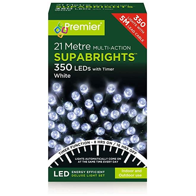 350 Led Supabright Timer (White)