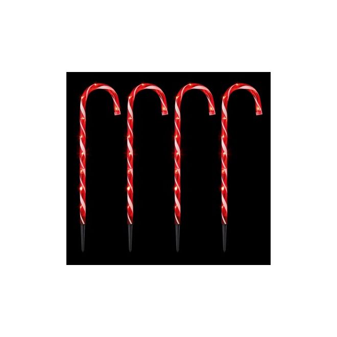 4 Candy Cane Pathlights (62cm tall)