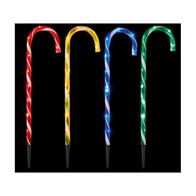 4 Candy Cane Pathlights (62cm tall)