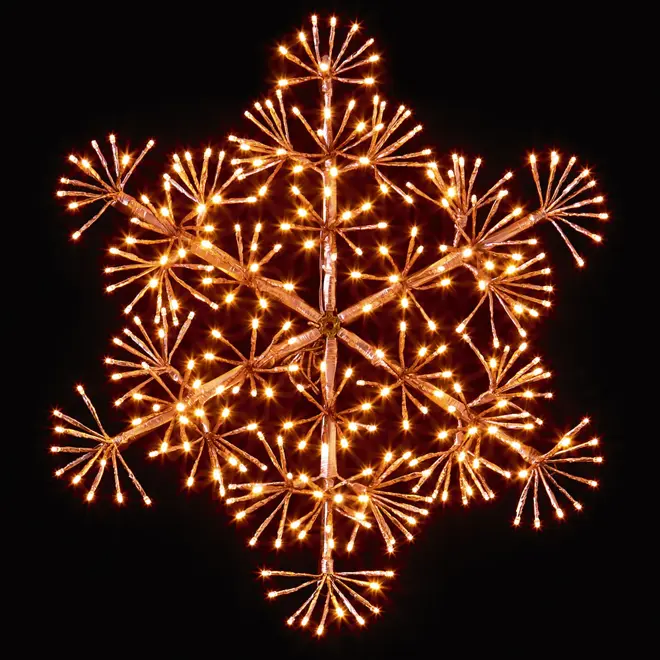 60cm Rose Gold Starbrst Snowflake