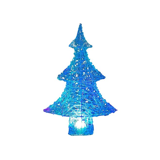 65CM NORTHERN LIGHTS ACRYLIC TREE WITH  MULTI COLOUR 'DISCO' LIGHT