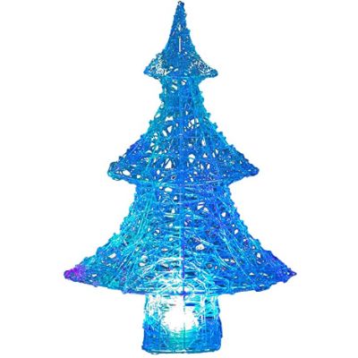 65CM NORTHERN LIGHTS ACRYLIC TREE WITH  MULTI COLOUR 'DISCO' LIGHT