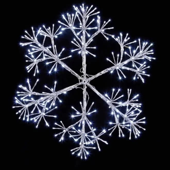 90cm Silver Starburst Snowflke