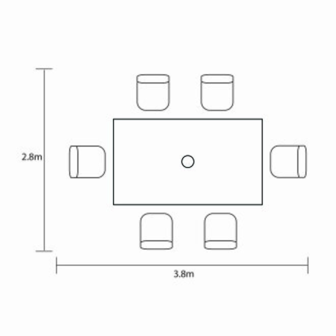 ARLEY 6 seat dining set - image 5