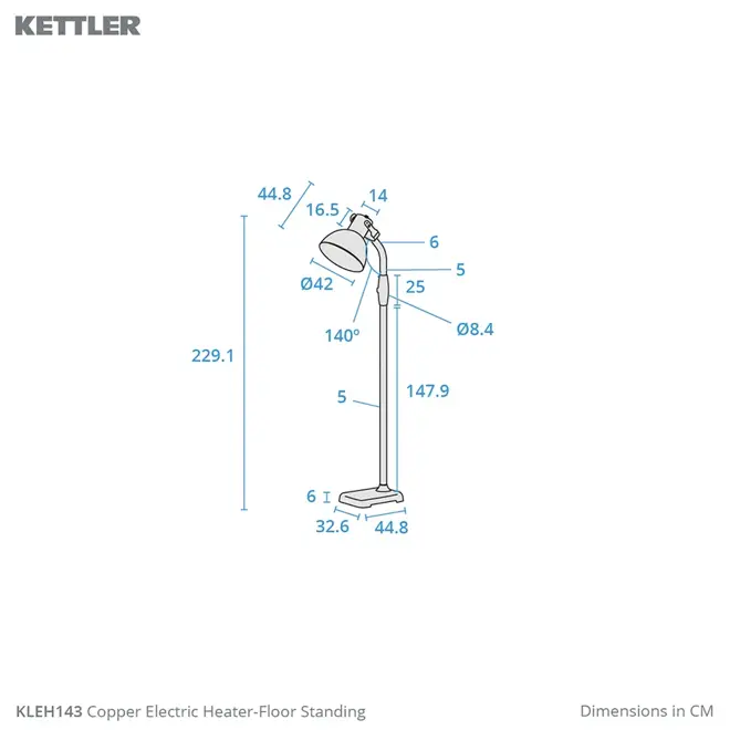 Copper Floor Standing Outdoor Lamp Heater 2500w - image 2