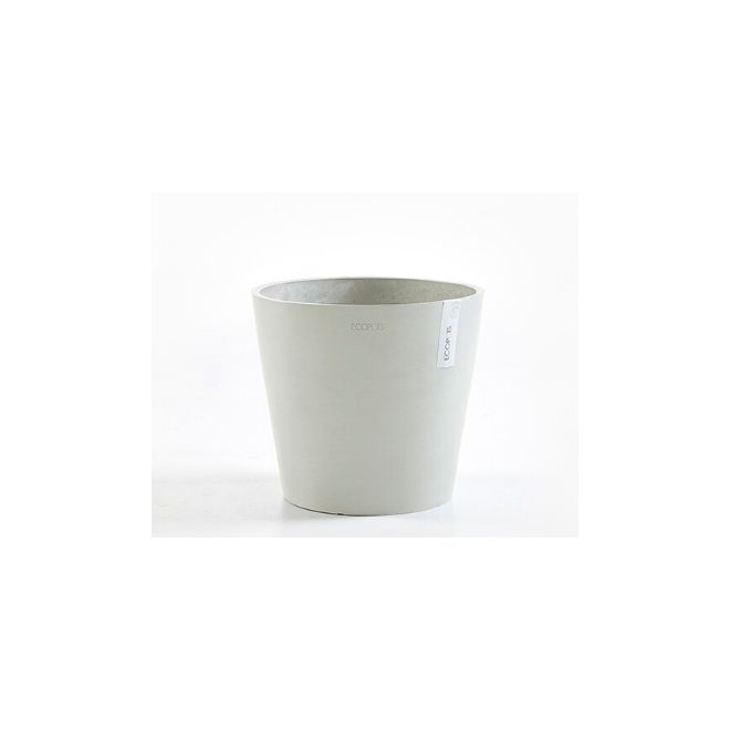 Ecopots Amsterdam White Grey (35cm Tall)