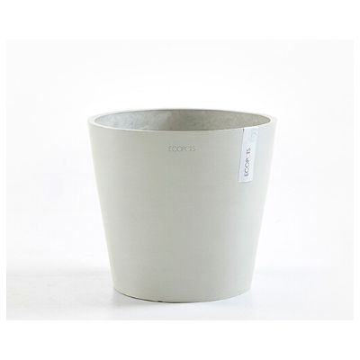 Ecopots Amsterdam White Grey (35cm Tall)