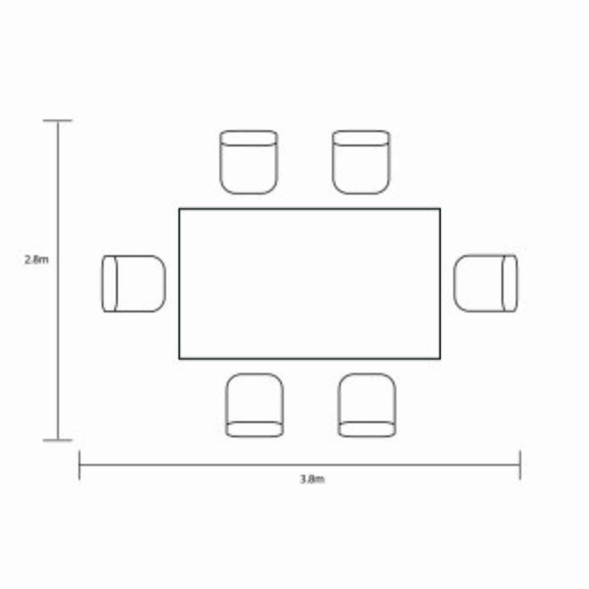 EDEN 6 seat dining set - image 5