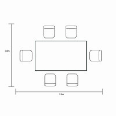 EDEN 6 seat dining set - image 5