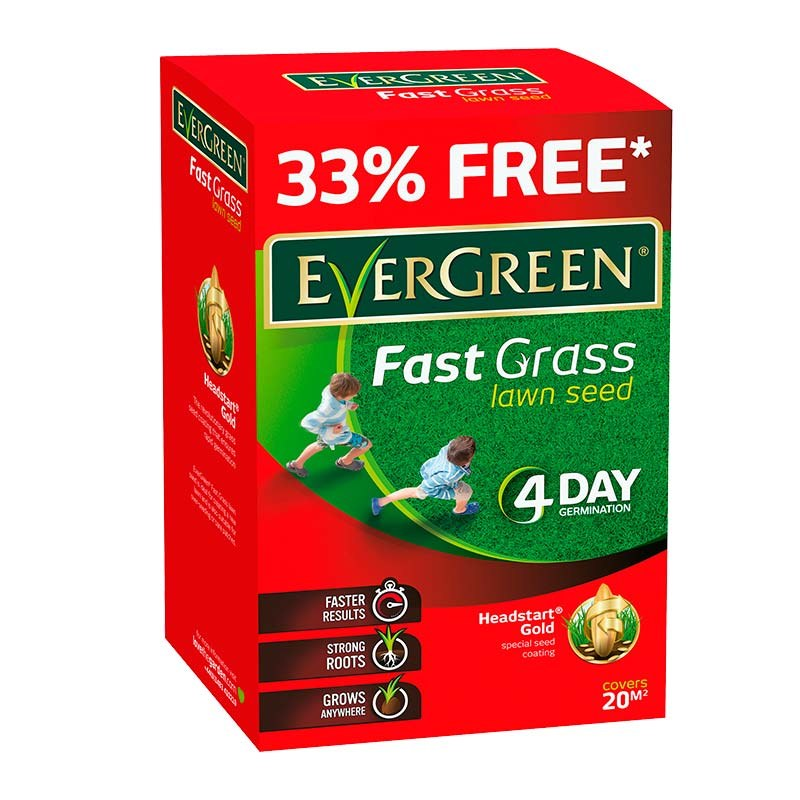 EVERGREEN FAST GRASS LAWN SEED Radway Bridge Garden Centre