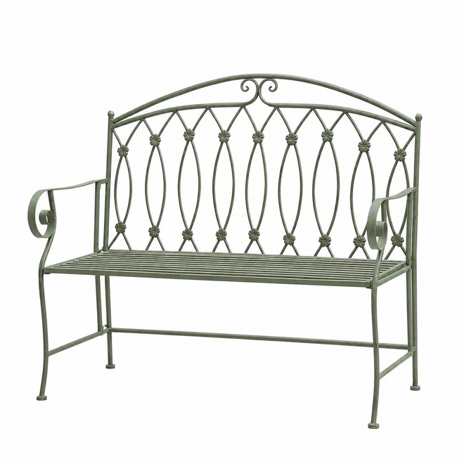 Fleur Garden Bench - Small (Antique Green)