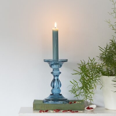 Glass Candle Holder Azure 10x10x16cm /6