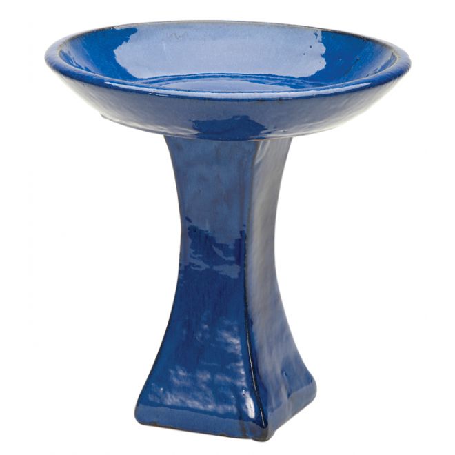 Glazed Modern Bird Bath 37cm Radway Bridge Garden Centre