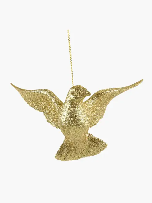 Gold Glitter Acrylic 3-D Dove 