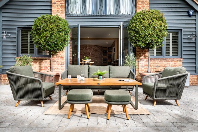 Hartman Eden Lounge Outdoor Garden Furniture Coffee Set in Juniper Green - image 5