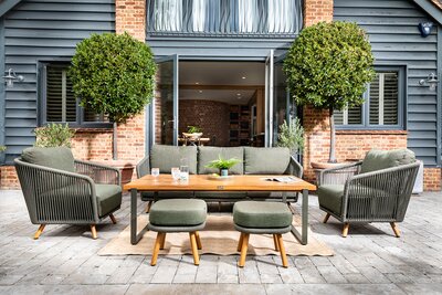 Hartman Eden Lounge Outdoor Garden Furniture Coffee Set in Juniper Green - image 5