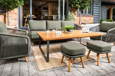 Hartman Eden Lounge Outdoor Garden Furniture Coffee Set in Juniper Green - image 7