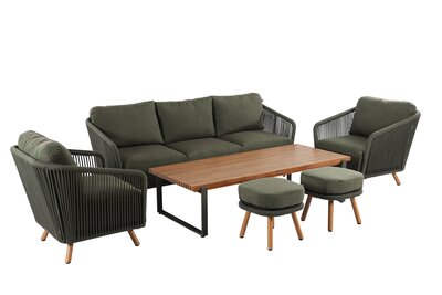Hartman Eden Lounge Outdoor Garden Furniture Coffee Set in Juniper Green - image 8