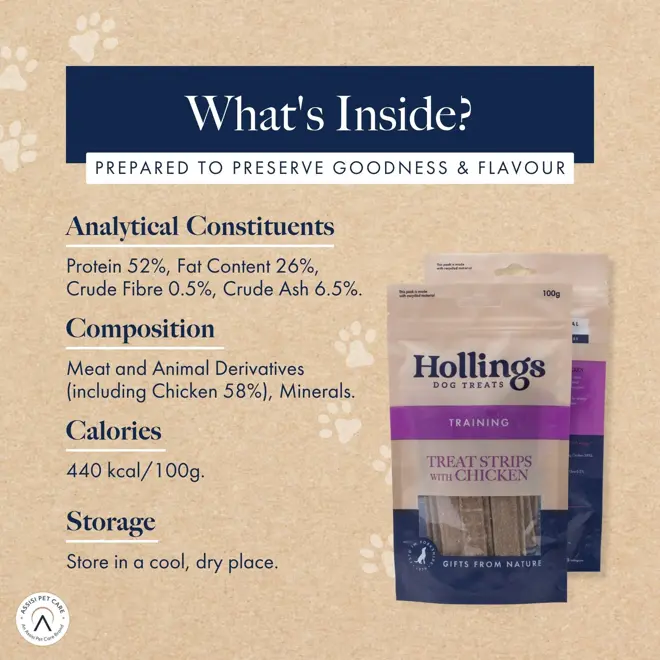 Hollings Treat Strips with Chicken 100g - image 3