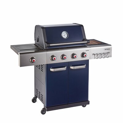 Jupiter 4 Burner Hybrid - Blue  with Chopping Board - image 1