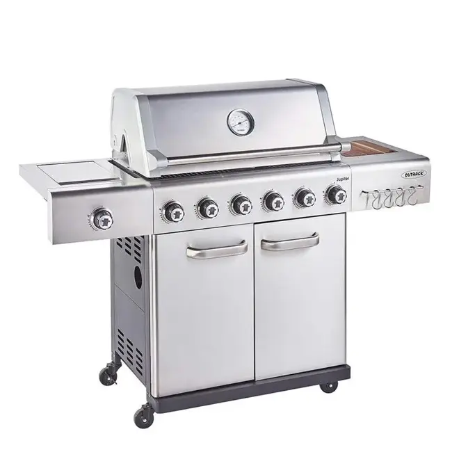 Jupiter 6 Burner Hybrid  Stainless/Steel with Cover + Accessories - image 1