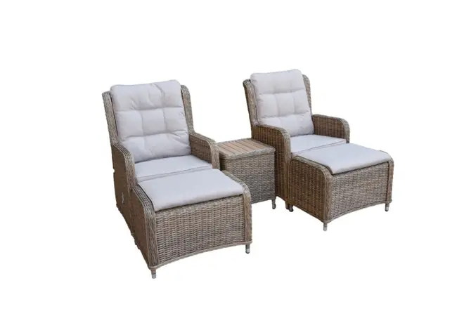 Lyra Dual Recliner Set with footrests