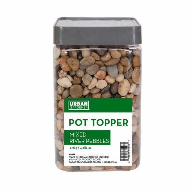 Mixed River Pebbles Pot Toppers 2.2Kg