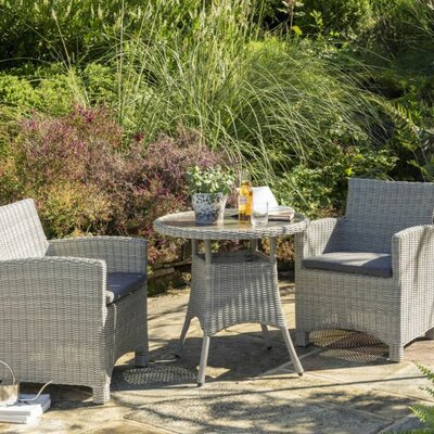 Palma Bistro Dining Set - Whitewash - image 1