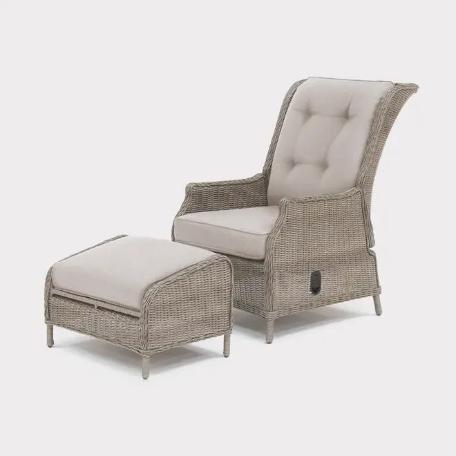 Palma Recliner with Footstool - Oyster - image 1