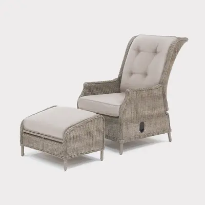 Palma Recliner with Footstool - Oyster - image 2