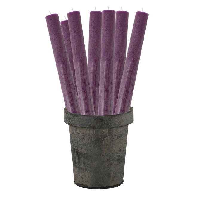 Rustic Dinner Candle Amethyst 23x270mm /25