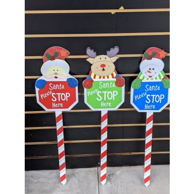 Santa Stop Here Sign - image 1