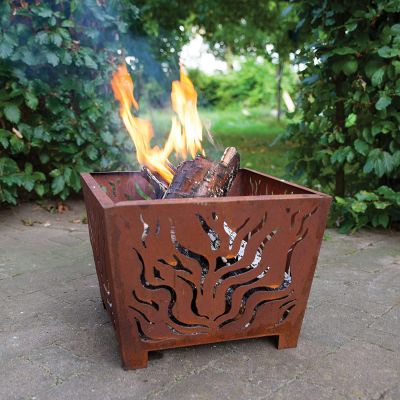 SQUARE RUSTY FIREBASKET (MEDIUM) - image 3