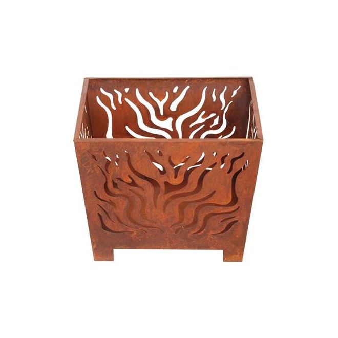 SQUARE RUSTY FIREBASKET (MEDIUM) - image 1