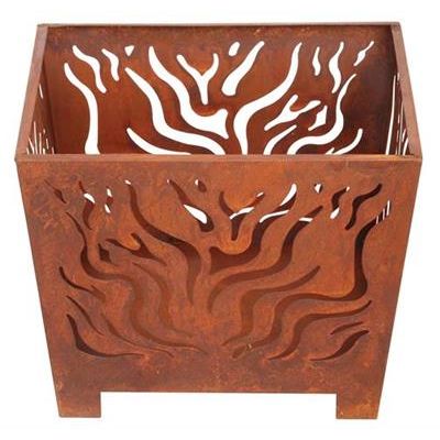 SQUARE RUSTY FIREBASKET (MEDIUM) - image 1