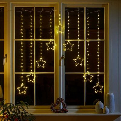 Star Curtain Lights - Warm White