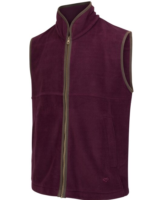 Stenton Technical Fleece Gilet - Merlot S - image 1