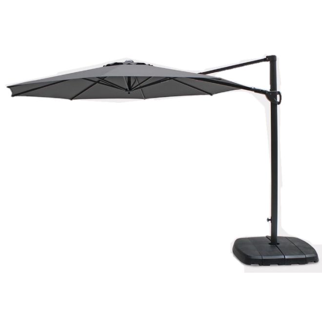 Taupe 3.0m round free arm parasol