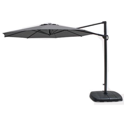 Taupe 3.0m round free arm parasol