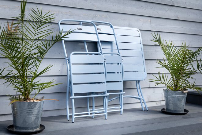 Urban Folding Bistro Set Duck Egg - image 3