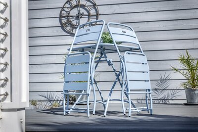 Urban Folding Bistro Set Duck Egg - image 4
